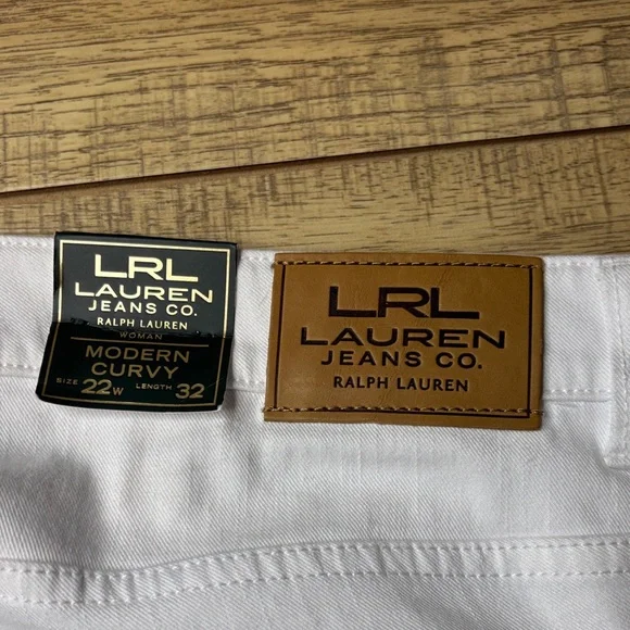 Lauren Ralph Lauren Women's White Modern Curvy Straight Leg Jeans Size 22W- NWT - Picture 6 of 8
